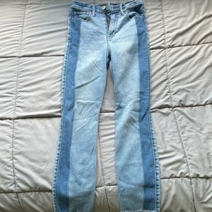 Hollister Ultra High Rise Two-Tone Skinny Jeans